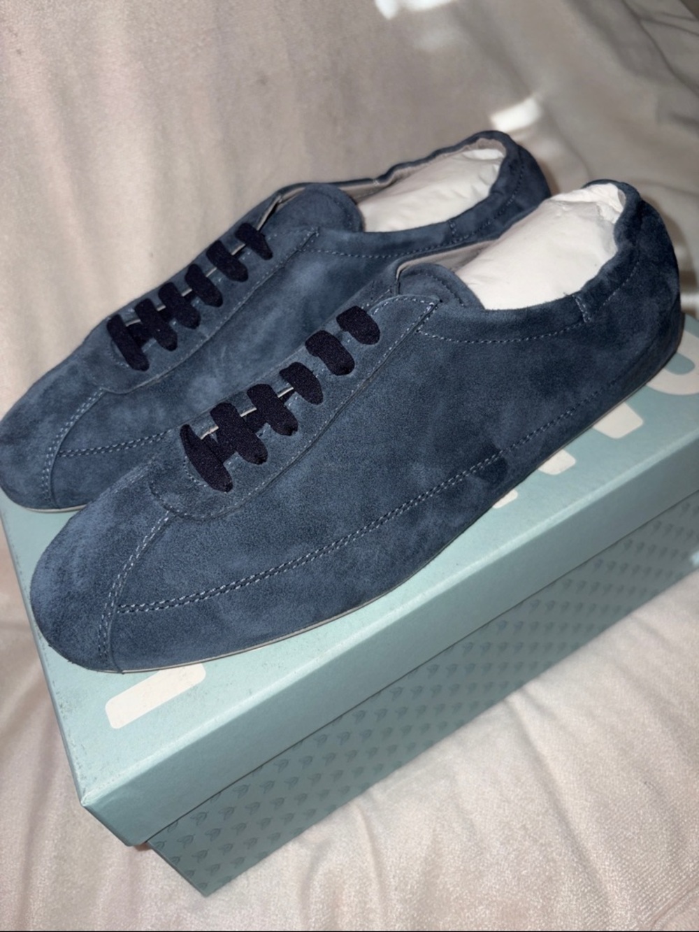 NWT Candice Cooper Dandy Sneakers in Blue Velvet Suede - Picture 11 of 14